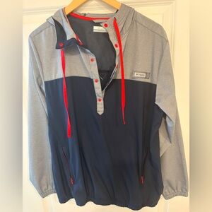 Columbia Blue and Gray Jacket with Red Trim